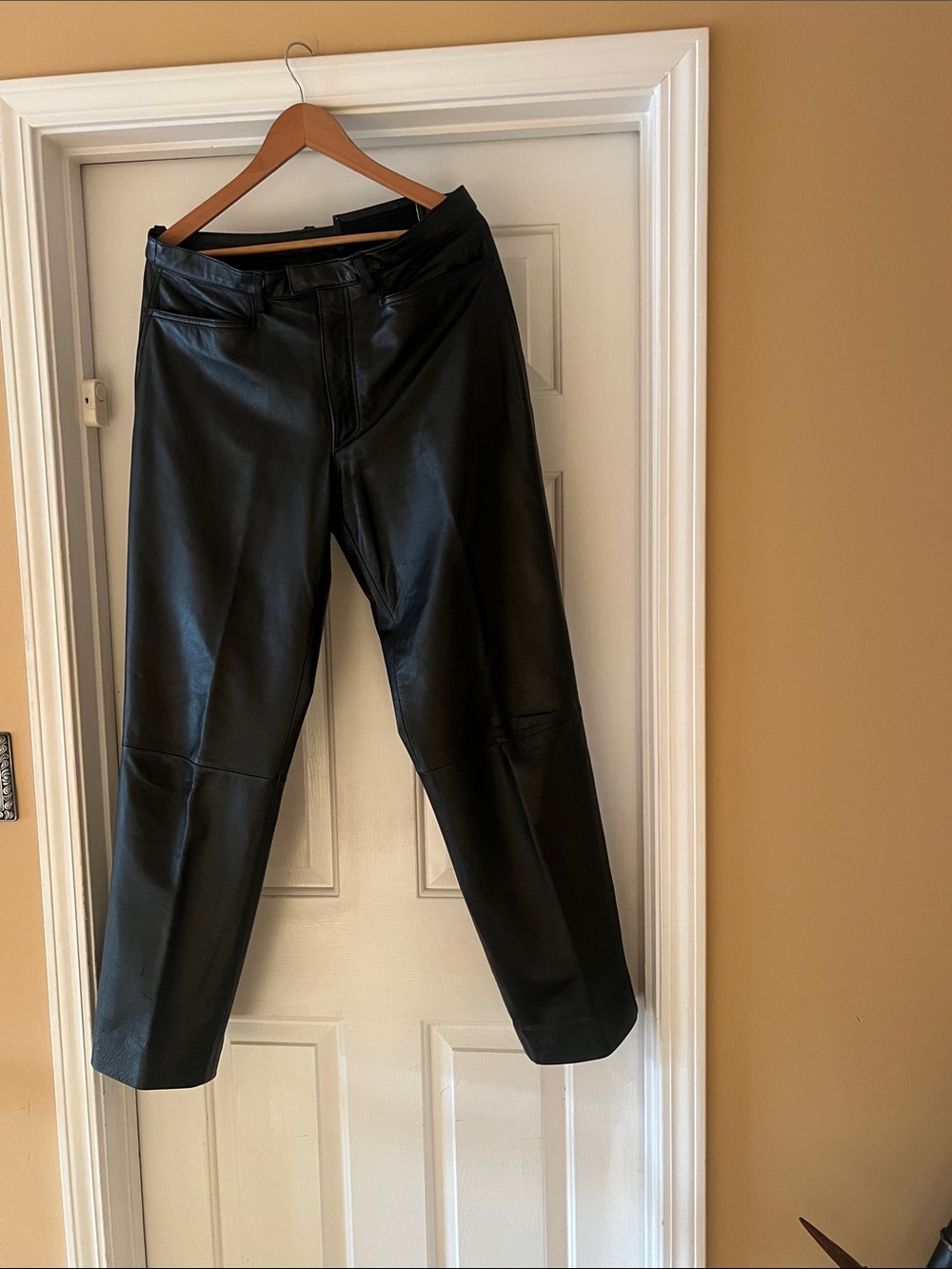 Kenneth Cole Black Faux Leather Men's Pants